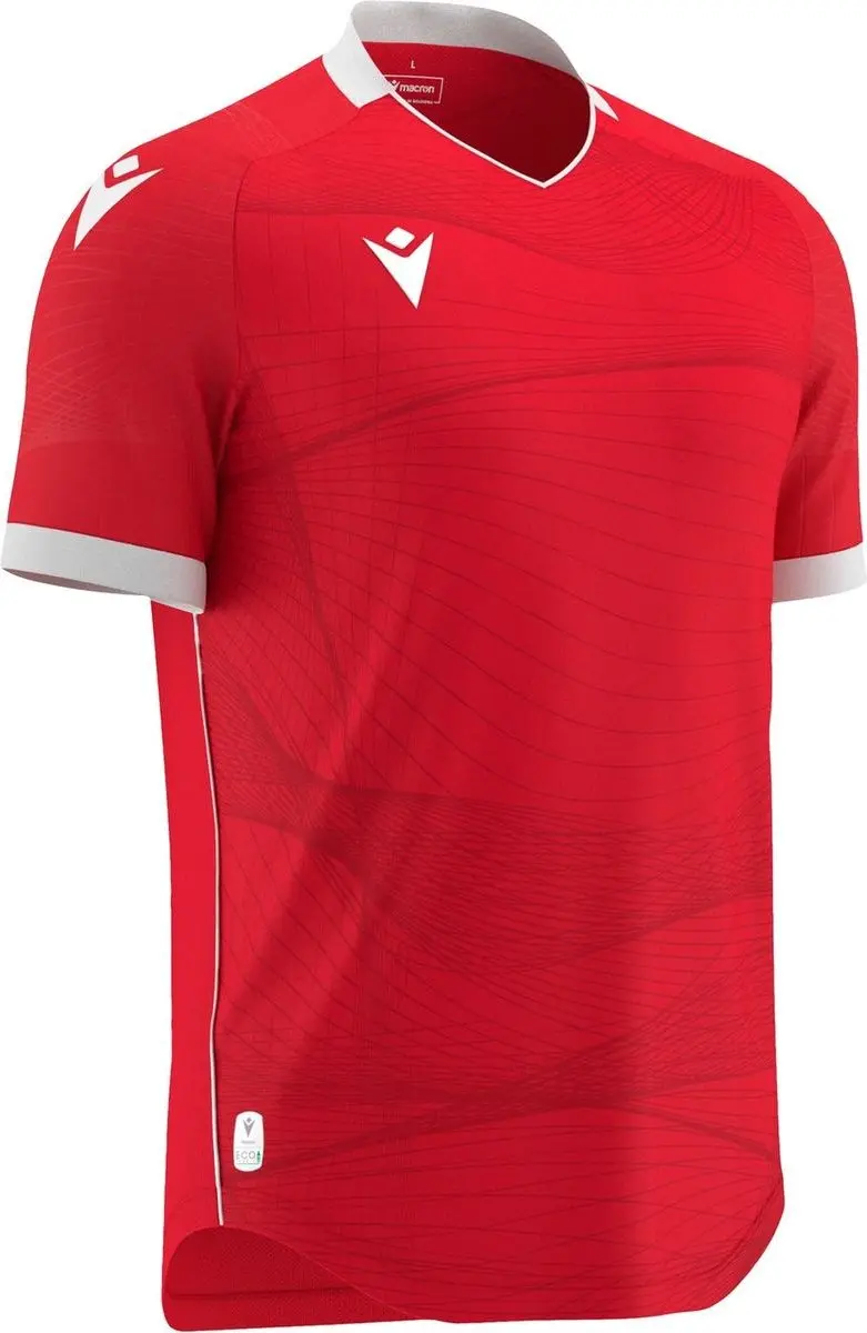 Macron Wyvern Eco Shirt Heren - Rood/Wit 5XL