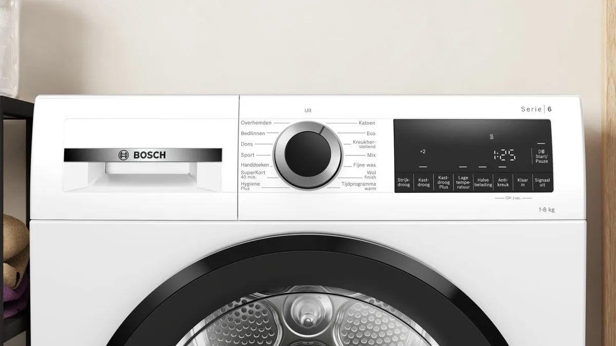 Bosch WQG133DANL Warmtepompdroger 8 kg - Wit