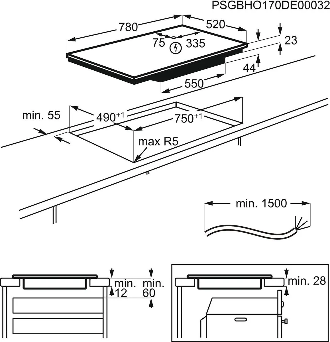AEG IAE84881FB Inductiekookplaat - Grijs