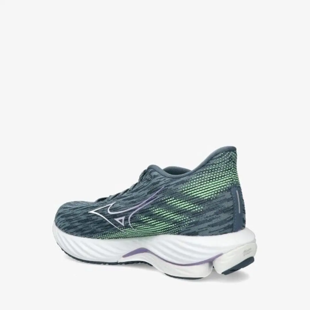 Mizuno Wave Rider 28 Dames - 37 - Grijs/Groen/Wit