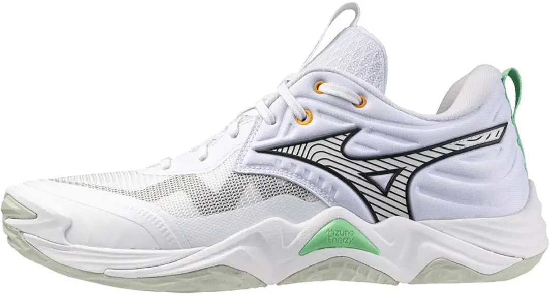 Mizuno Wave Momentum Elite Sportschoenen 44.5 - Wit/Zwart/Groen