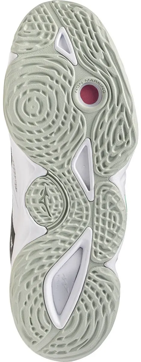 Mizuno Wave Momentum Elite Sportschoenen 44.5 - Wit/Zwart/Groen