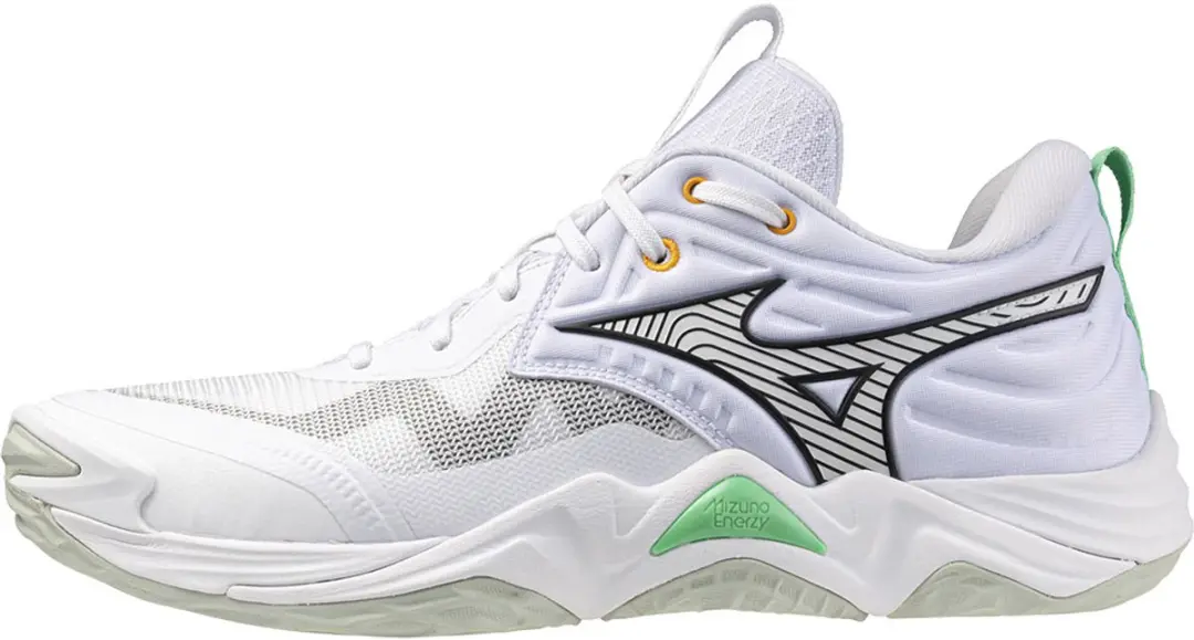 Mizuno Wave Momentum Elite Sportschoenen 44.5 - Wit/Zwart/Groen