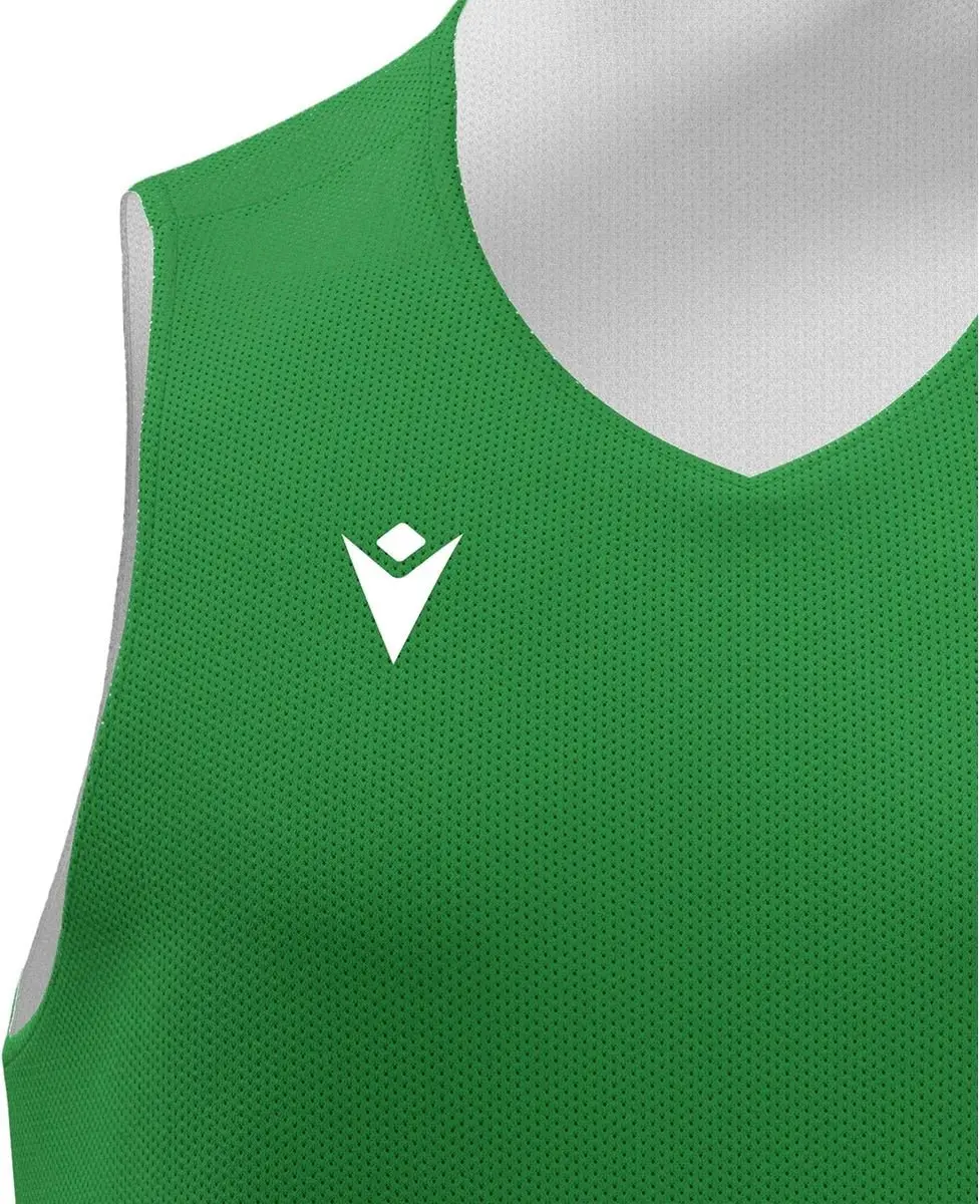 Macron Idaho Reversible Shirt Kinderen - Groen/Wit 11-12Y