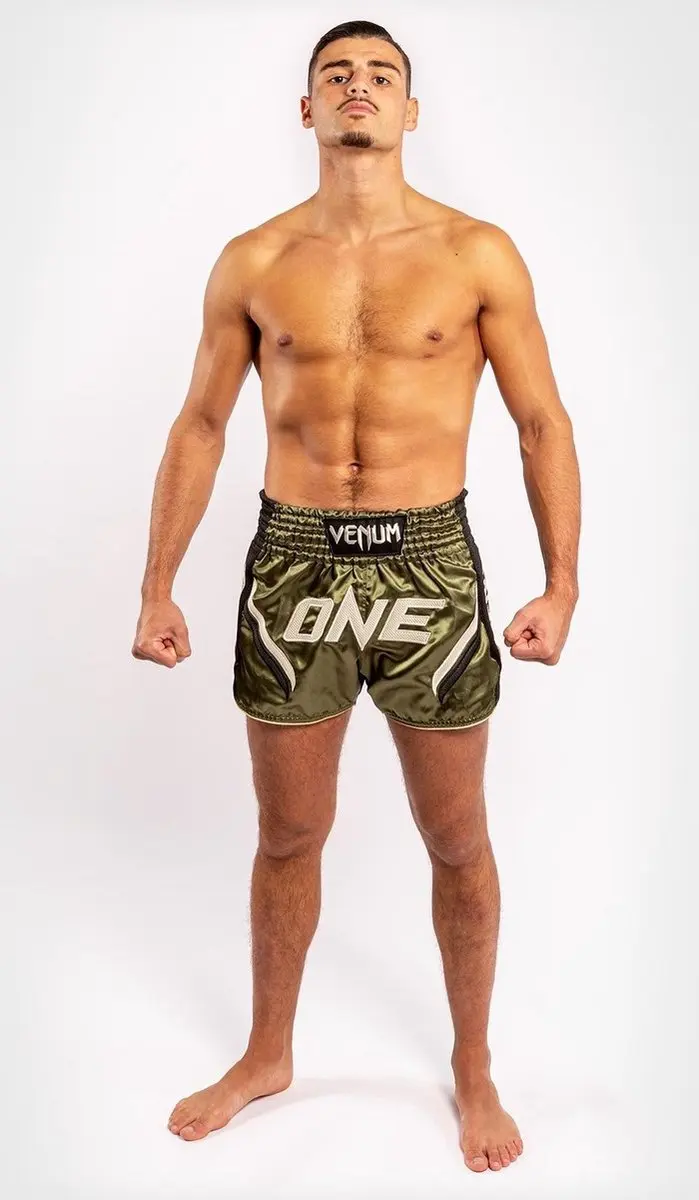 Venum ONE FC Impact Muay Thai Short - S - Khaki/Zwart