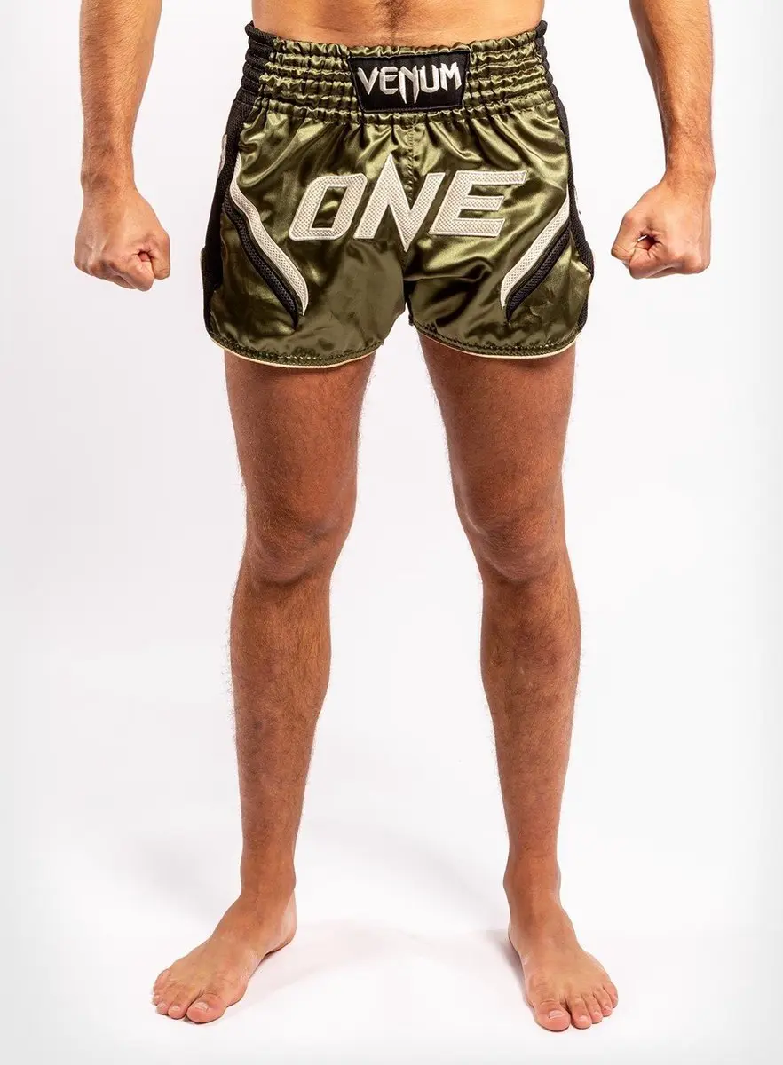 Venum ONE FC Impact Muay Thai Short - S - Khaki/Zwart