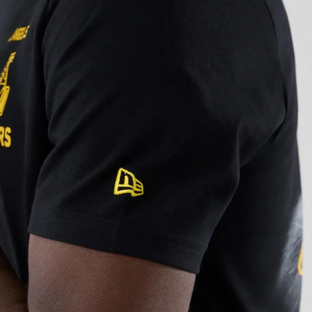 New Era Los Angeles Lakers NBA Court Graphic T-shirt M - Zwart - afbeelding 6 van 6