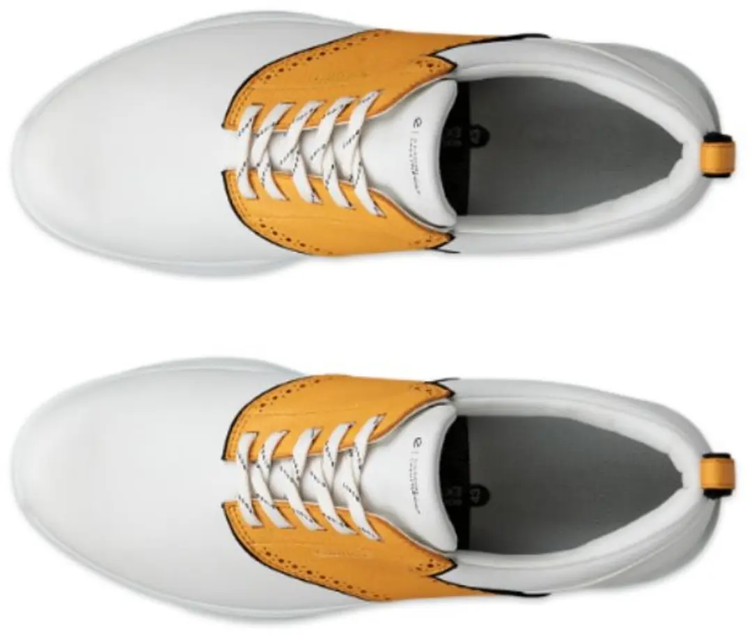 ECCO M Golf S-Casual Heren Golfschoenen - 46 - Wit/Geel/Zwart