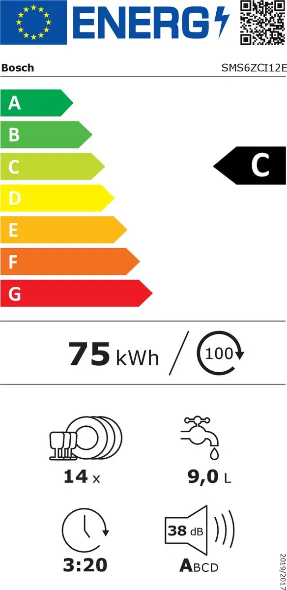 Bosch Serie 6 SMS6ZCI12E Vaatwasser 14 Couverts - Inductie - 60cm - 38dB - RVS