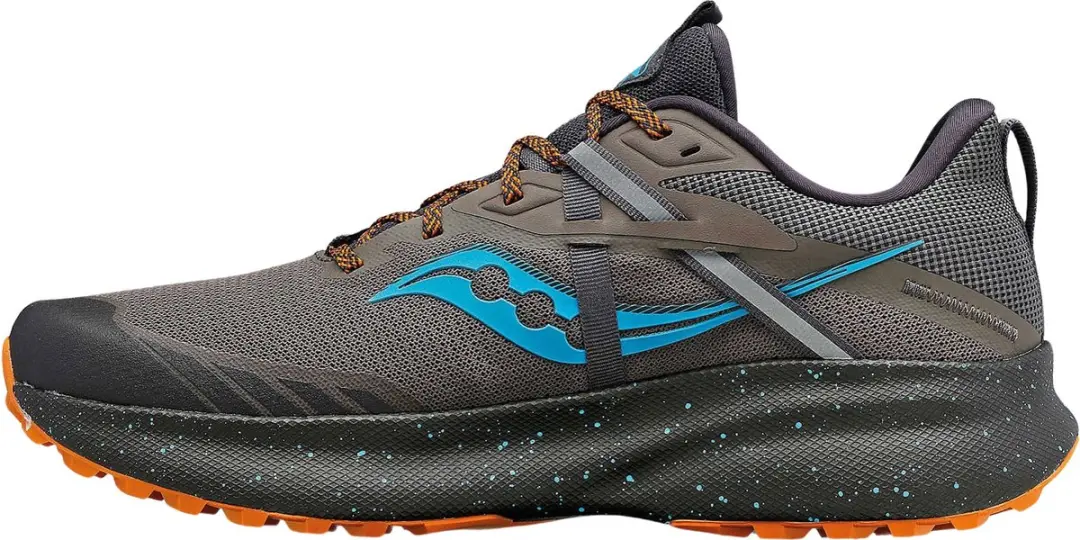 Saucony Ride 15 Trailrunningschoenen 46 - Donkergrijs/Blauw/Oranje