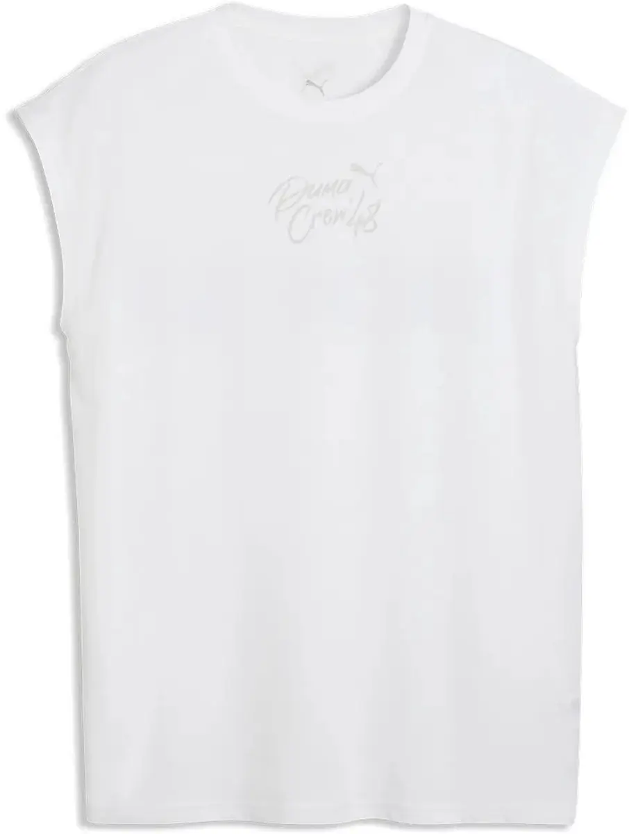 PUMA Cutoff Mouwloos T-shirt L - Wit