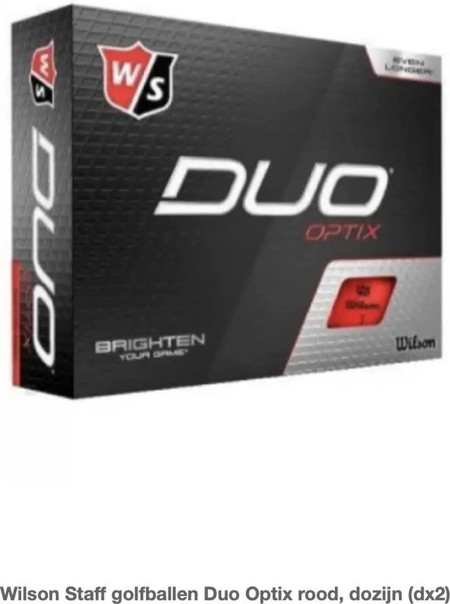 Wilson Staff DUO Soft+ Optix Golfballen - Mat Rood - 12 Stuks