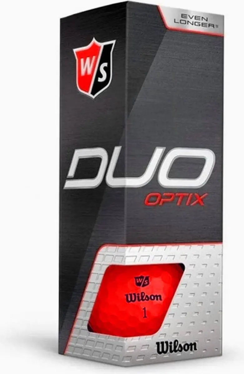Wilson Staff DUO Soft+ Optix Golfballen - Mat Rood - 12 Stuks