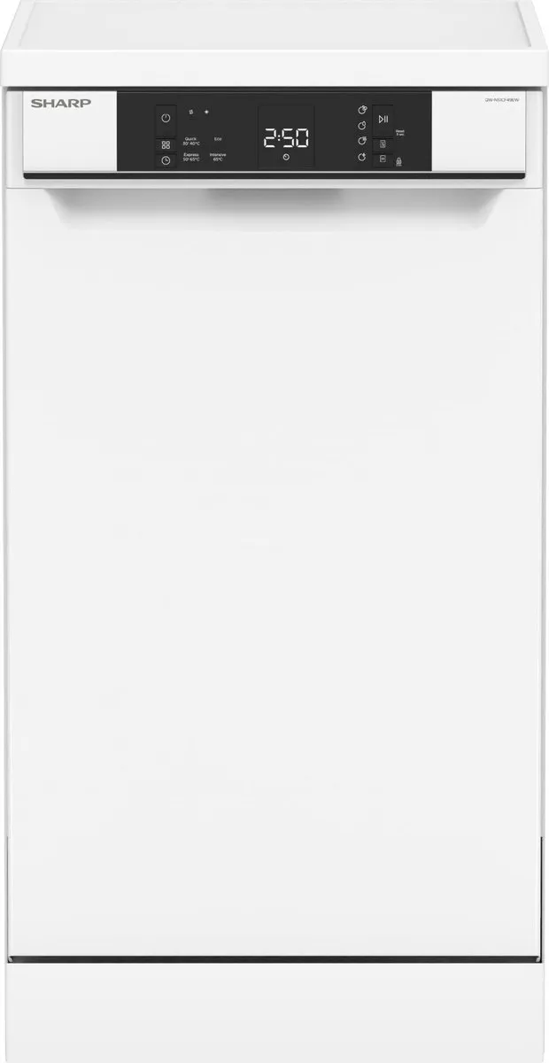 Sharp QWNS1CF49EWEU Vrijstaande Vaatwasser 10 Couverts - Wit