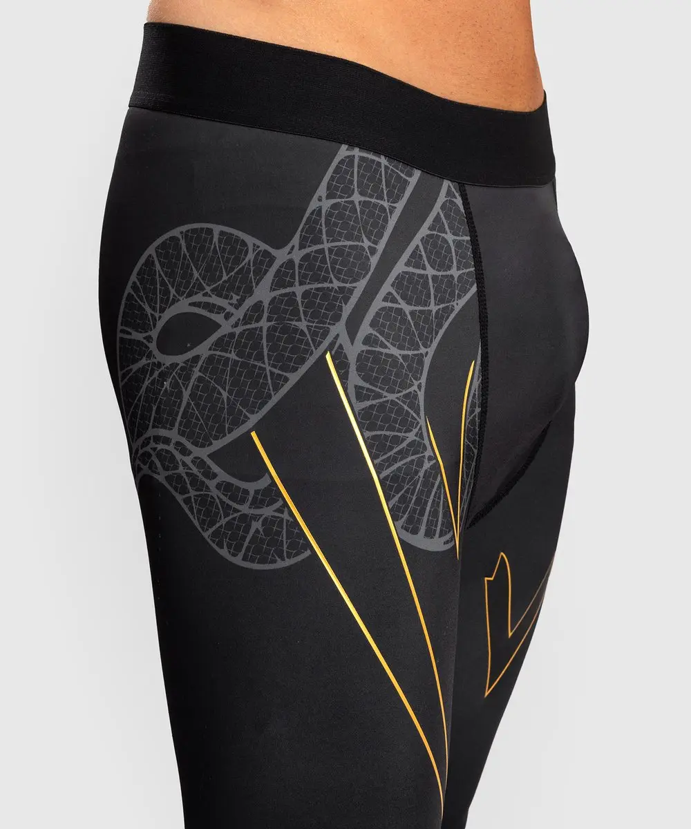 Venum Serpenti Sportlegging - Zwart/Zilver/Goud S
