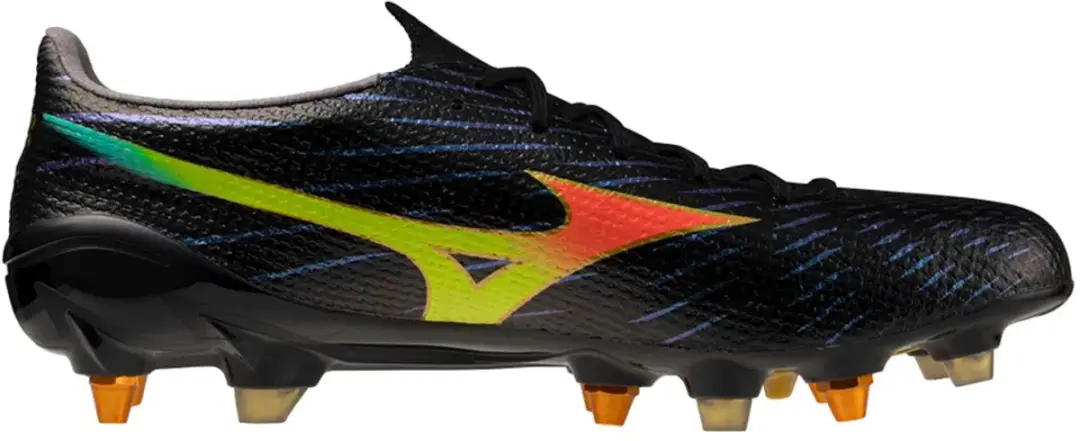 Mizuno α III Elite Mix Voetbalschoenen 45 - Zwart/Lava Orange