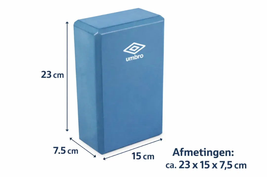 Umbro Yogablok - 23x15x7,5cm - Blauw
