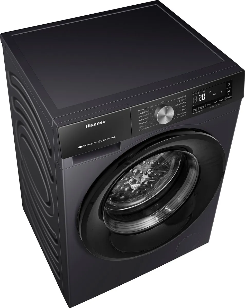 Hisense 3S Serie WF3S9043BB3 Wasmachine 9kg - Zwart