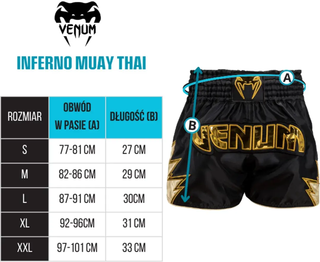 Venum Inferno Muay Thai Shorts - Koninklijk Blauw/Rood - M