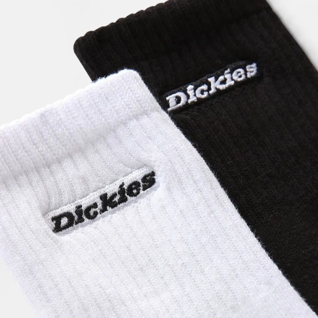 Dickies New Carlyss Crewsokken - Wit/Zwart - 36-38