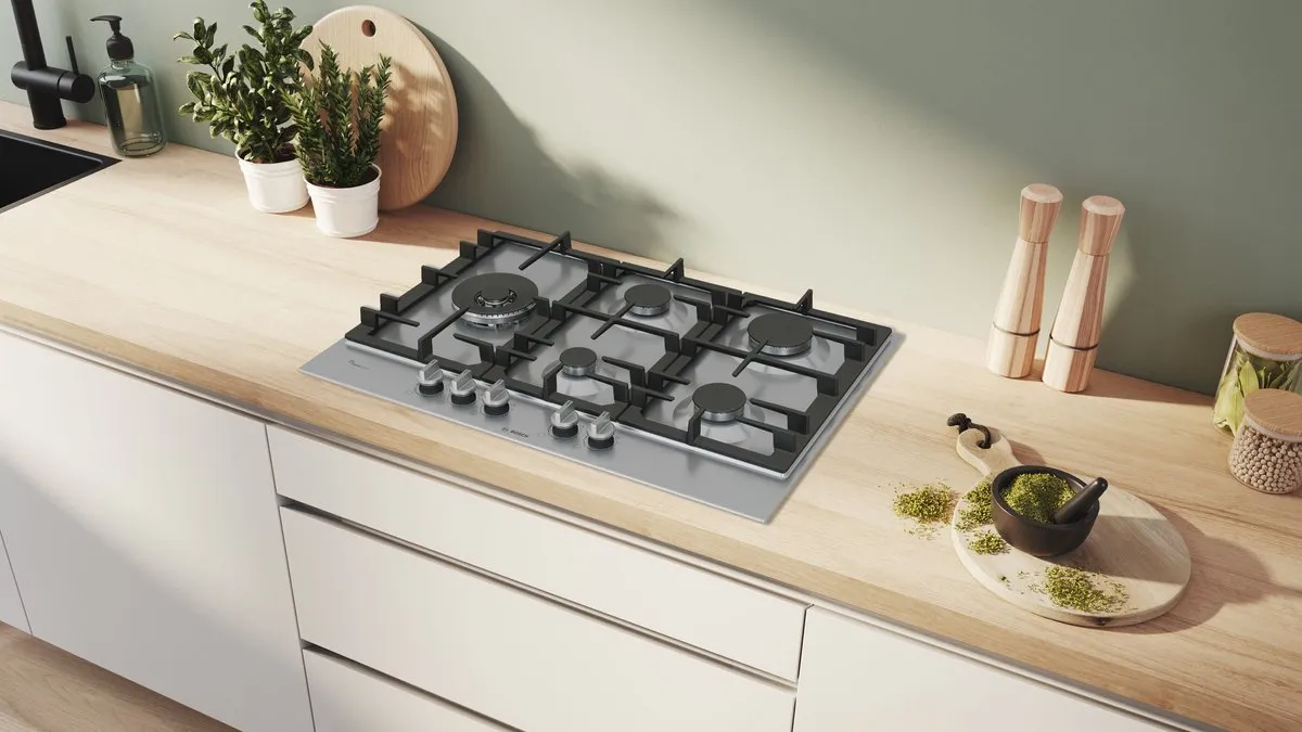 Bosch PCS7A5I90 Gaskookplaat 5 Zones - Roestvrijstaal