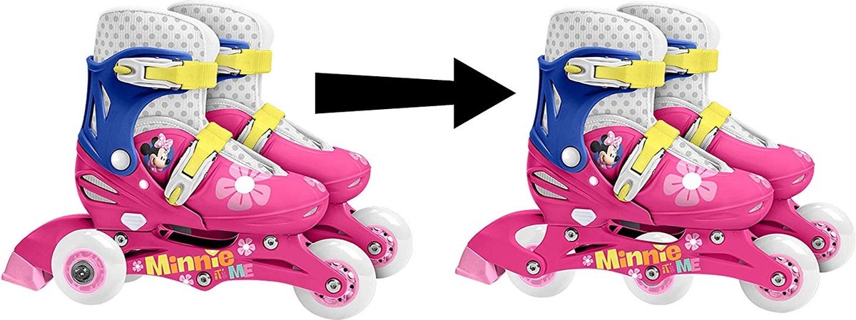 Disney Minnie Mouse Inlineskates Hardboot Wit/blauw Maat 27/30