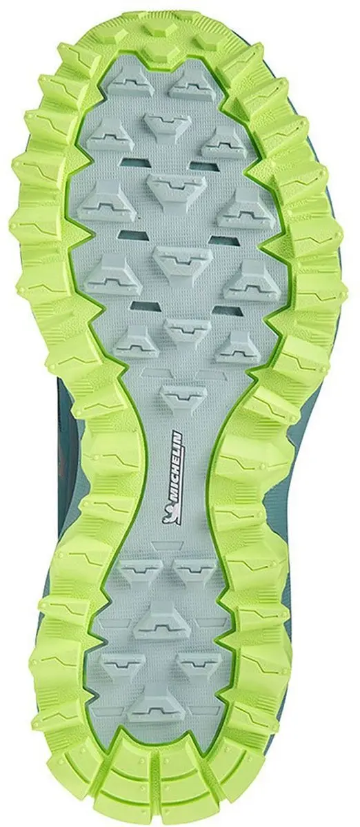 Mizuno Wave Mujin 8 Sportschoenen - Maat 44 - Blauw/Grijs/Lichtgroen