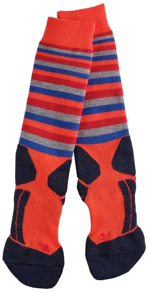 Falke SK2 Stripes Skisokken Kinderen - 31-34 - Oranje