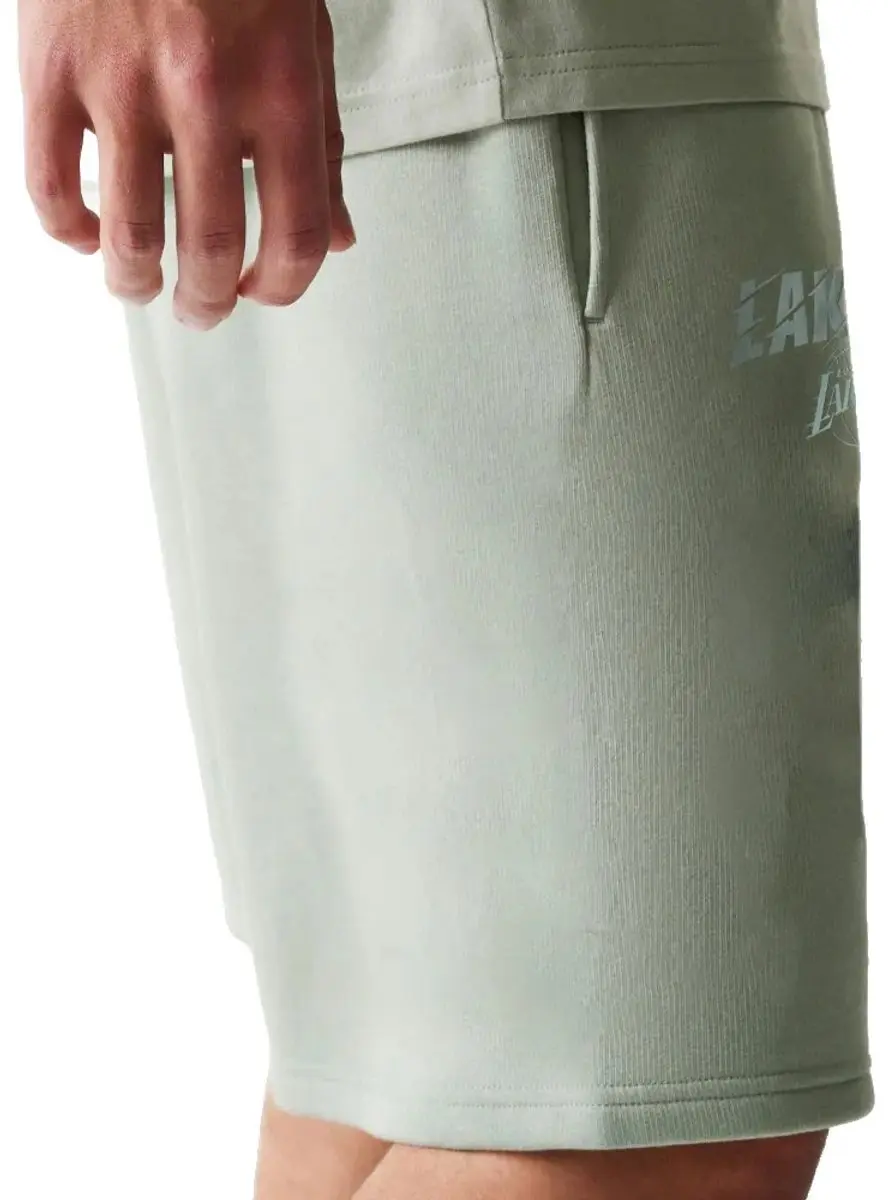 New Era NBA Core Plus Los Angeles Lakers Korte Broek - M - Pastel Green