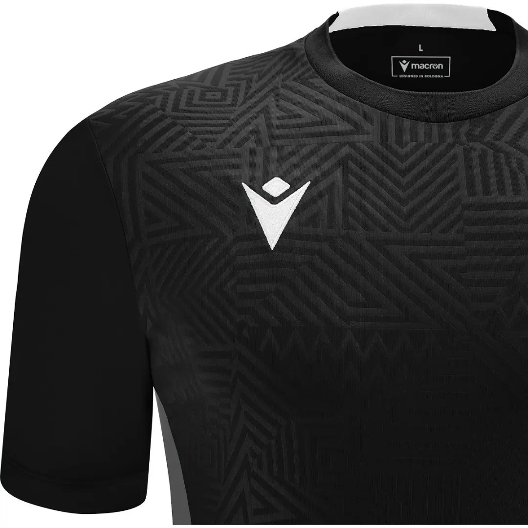 Macron Victory Shedir Wedstrijdshirt Korte Mouw - 164 - Zwart