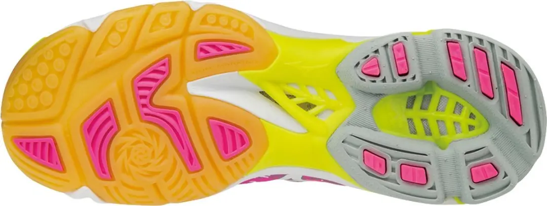 Mizuno Wave Lightning Z4 Vrouwen Sportschoenen 37 - Roze/Grijs/Gelb/Wit