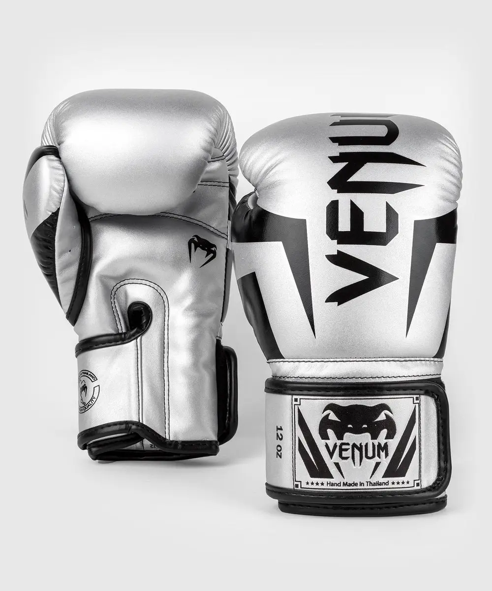 Venum Elite Bokshandschoenen 16 oz - Zilver/Zwart