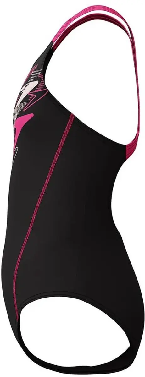 Speedo Medley Logo Medalist Meisjes Sportbadpak 140 - Zwart/Roze