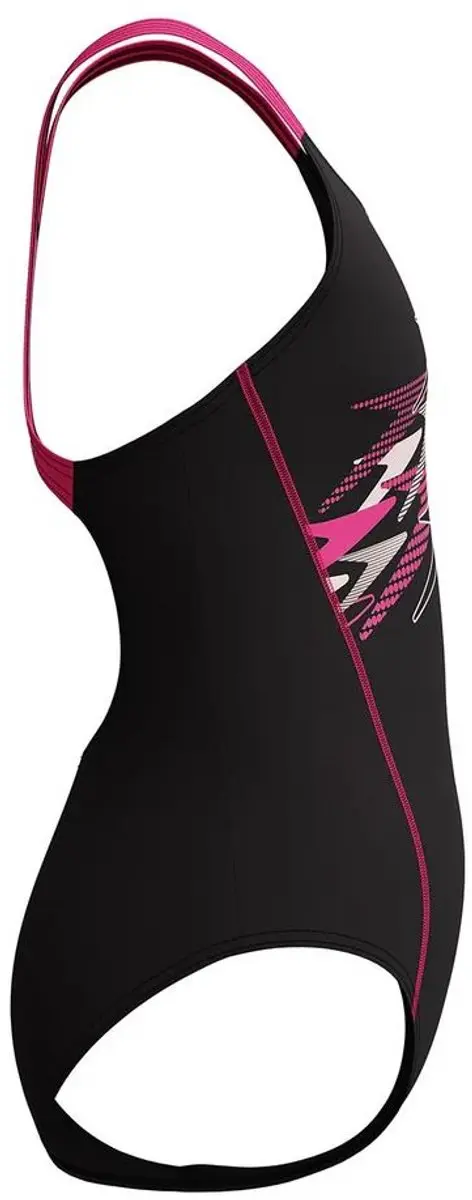 Speedo Medley Logo Medalist Meisjes Sportbadpak 140 - Zwart/Roze