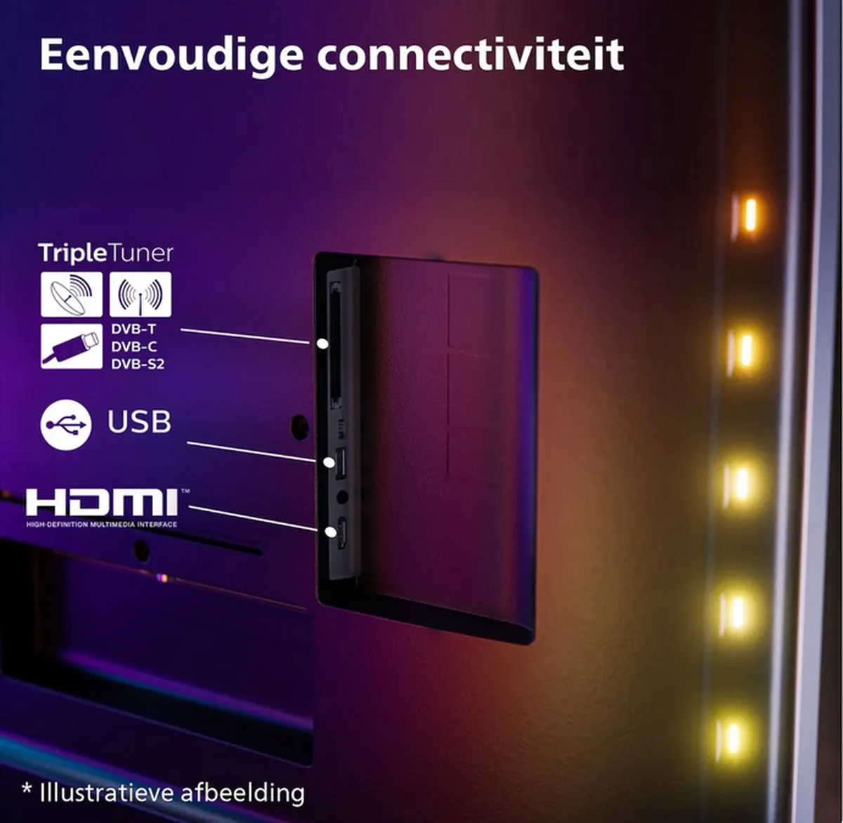 Philips 48OLED849/12 48 inch OLED TV - Zwart/Chroom