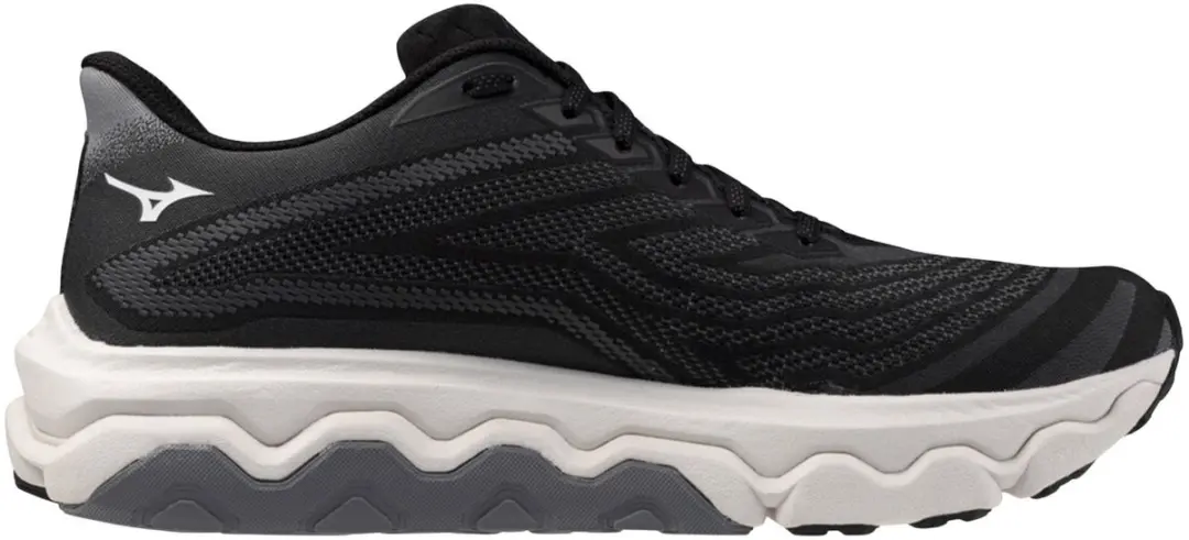 Mizuno Wave Horizon 8 Heren Hardloopschoenen 42.5 - Zwart/donkergrijs/wit