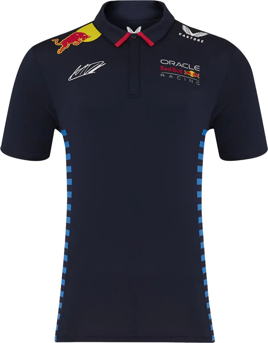 Castore Oracle Red Bull Racing Max Verstappen Polo 2024 - Blauw - XXXL