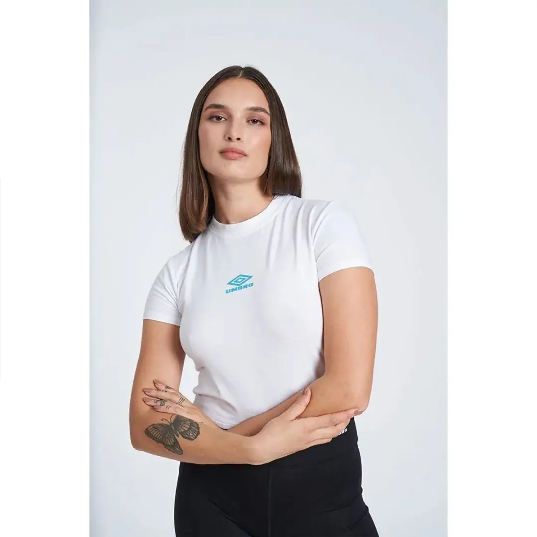 Umbro Fitted Crop T-shirt Wit L