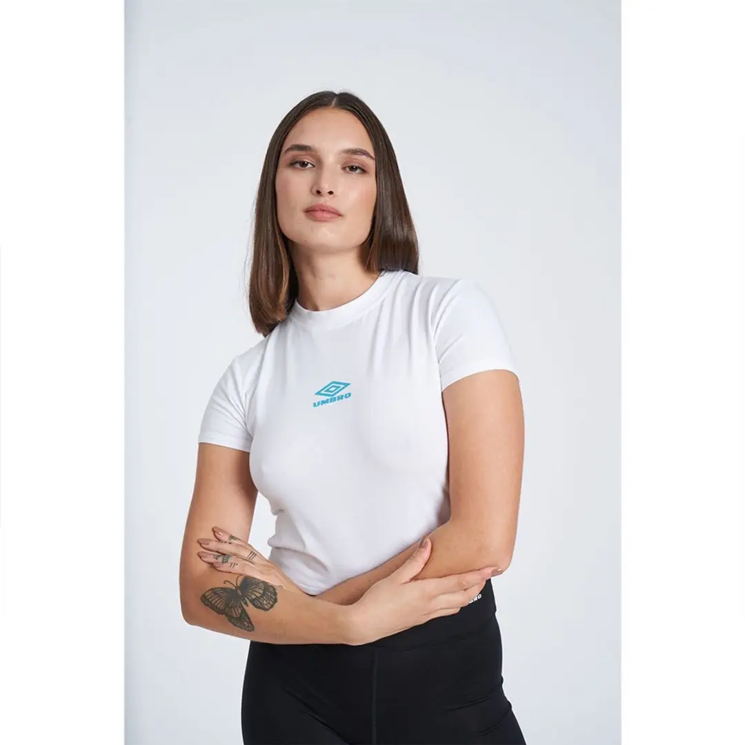 Umbro Fitted Crop T-shirt Wit L
