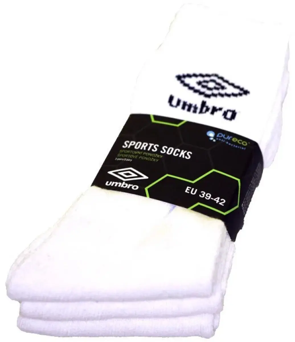 Umbro Sports Sokken 31-34 Kinderen - 3 Paren Wit