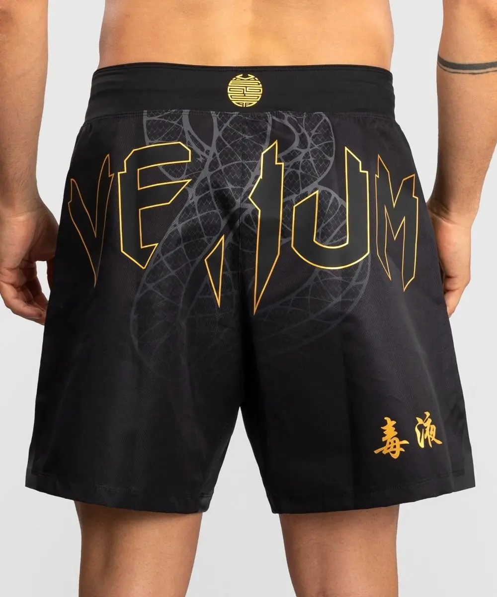 Venum Serpenti Fightshorts - XL - Zwart/Zilver/Goud