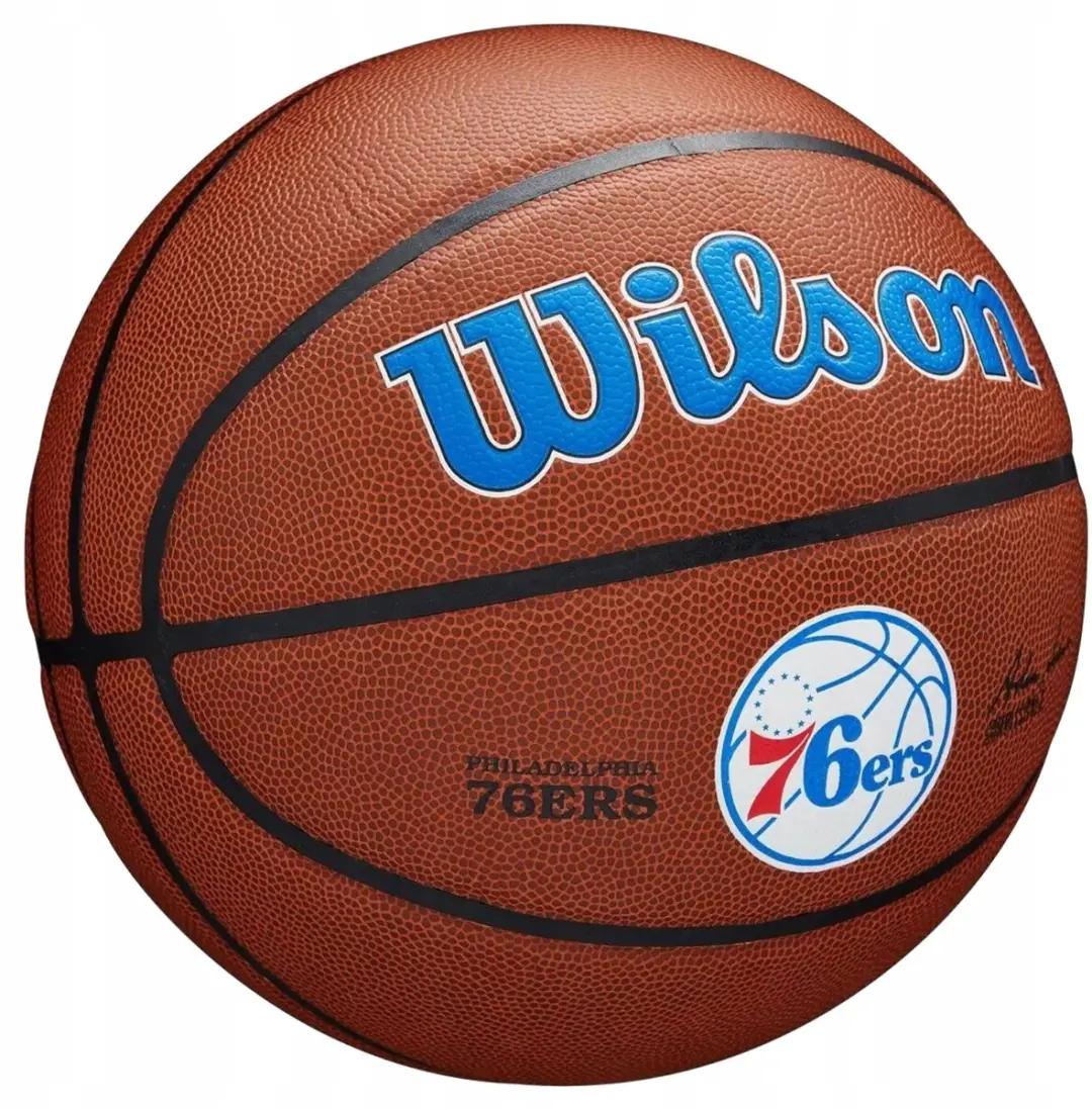Wilson Team Alliance Philadelphia 76ers Basketbal Maat 7 - Blauw - afbeelding 6 van 6