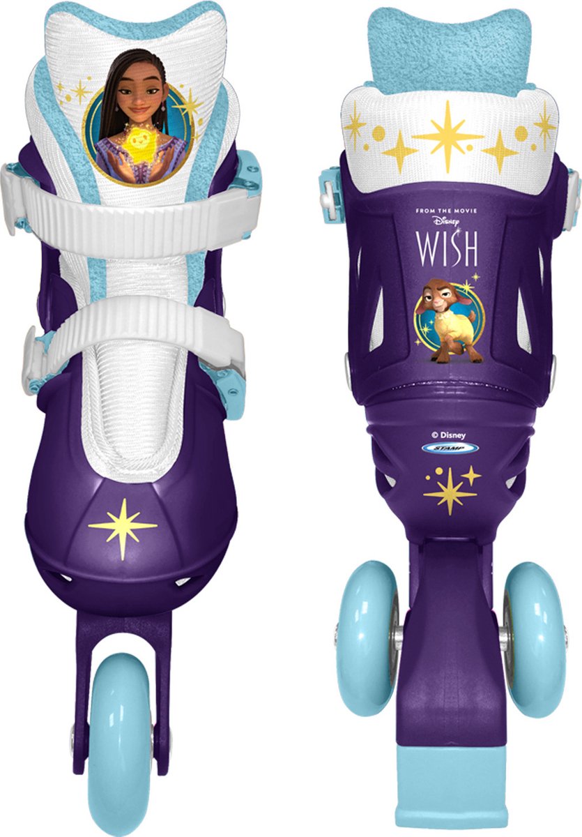 Disney Wish 2 In 1 Tri- & Inline Skates Semi-softboot Paars Maat 27-30 Stamp