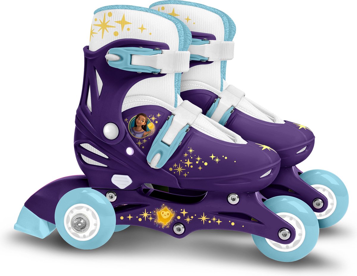 Disney Wish 2 In 1 Tri- & Inline Skates Semi-softboot Paars Maat 27-30 Stamp