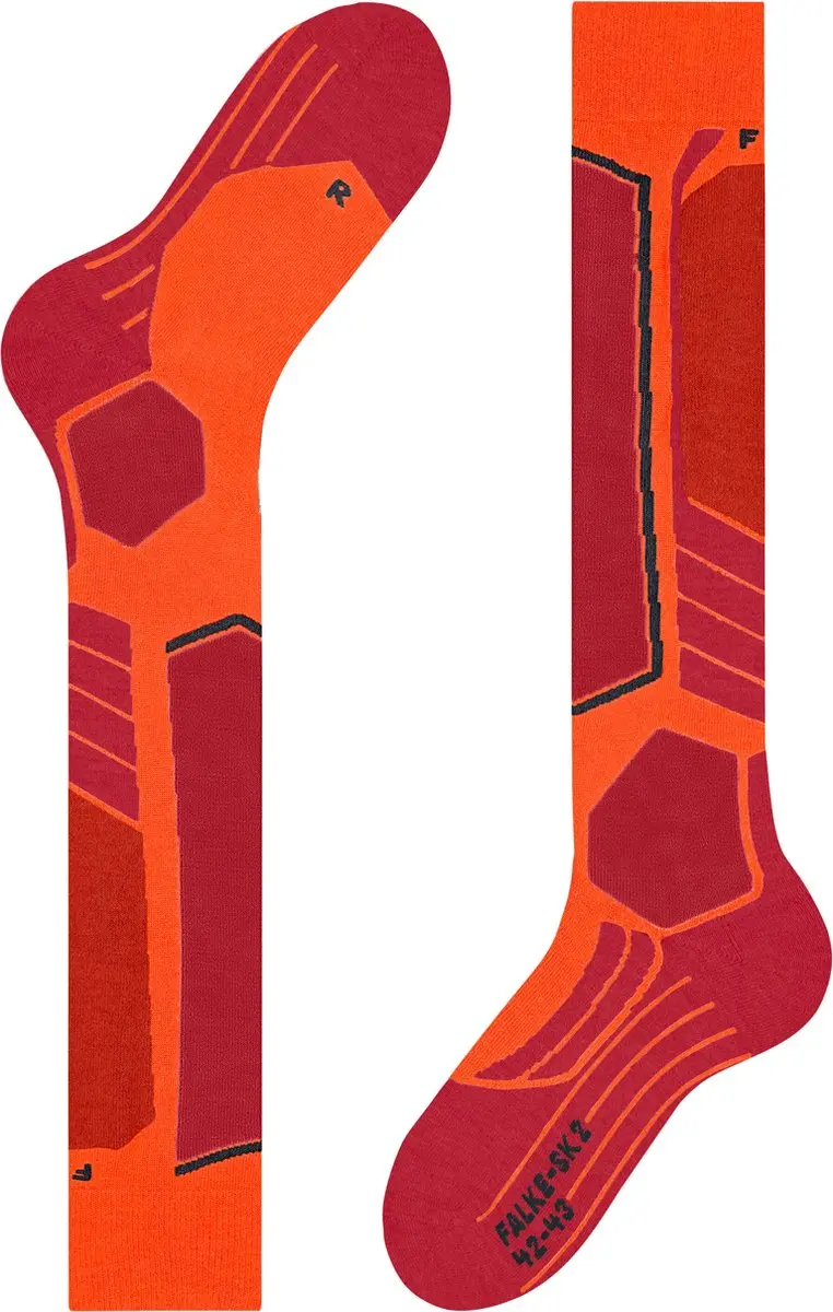Falke SK2 Skisokken Dik Wol - Heren Oranje 46-48