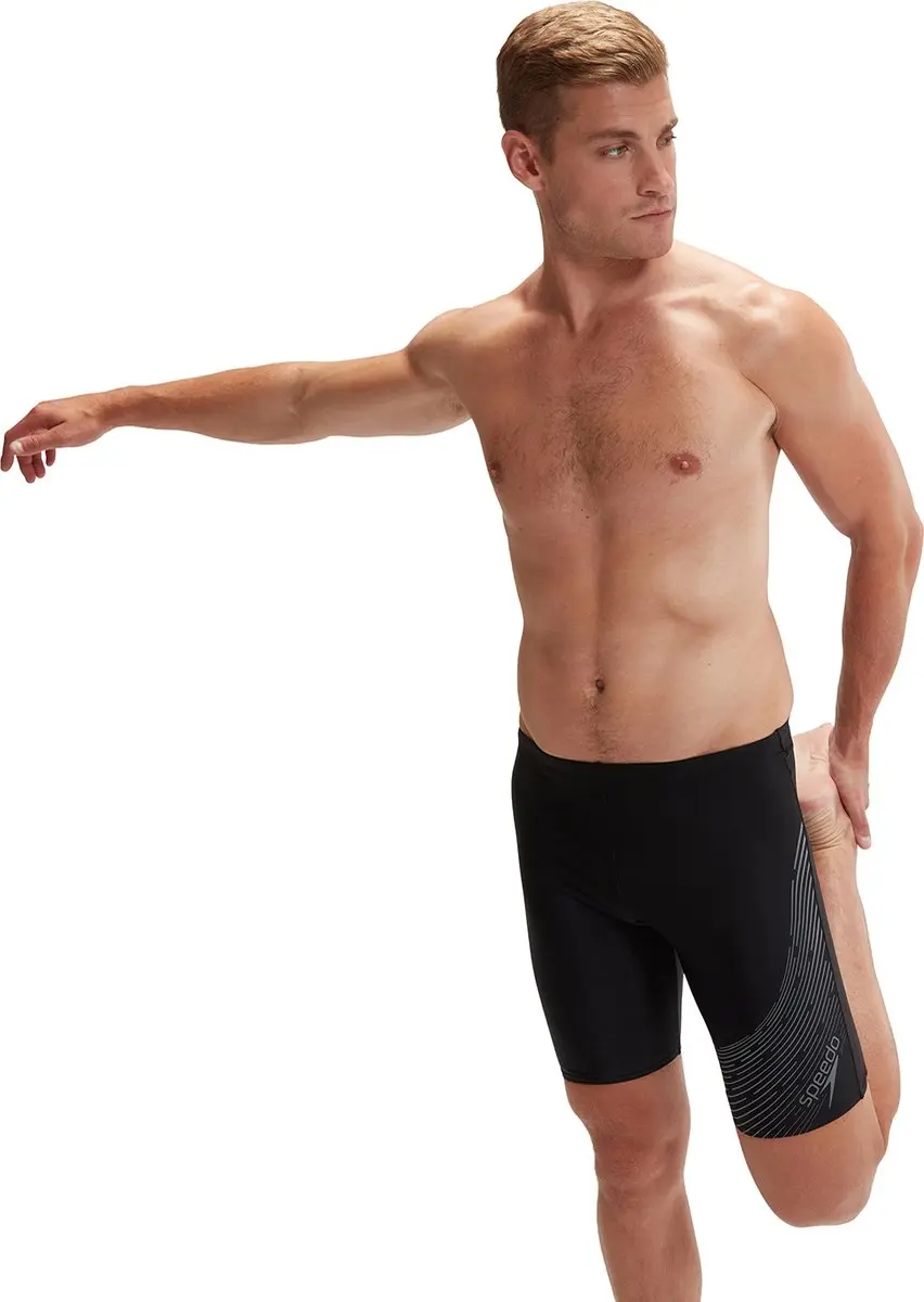 Speedo Medley Logo Jammer Heren Sportzwembroek - XL - Zwart/Grijs - afbeelding 6 van 6