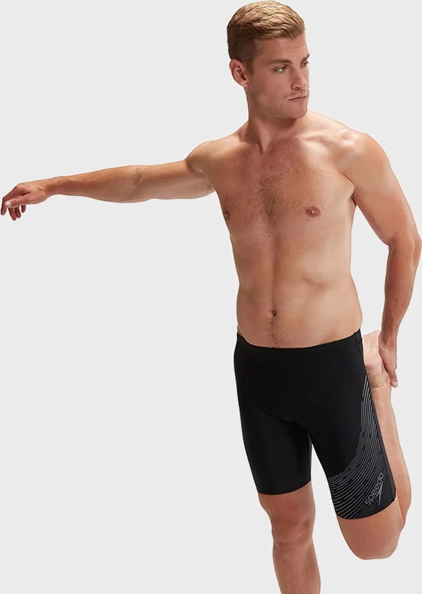 Speedo Medley Logo Jammer Heren Sportzwembroek - XL - Zwart/Grijs - afbeelding 4 van 6