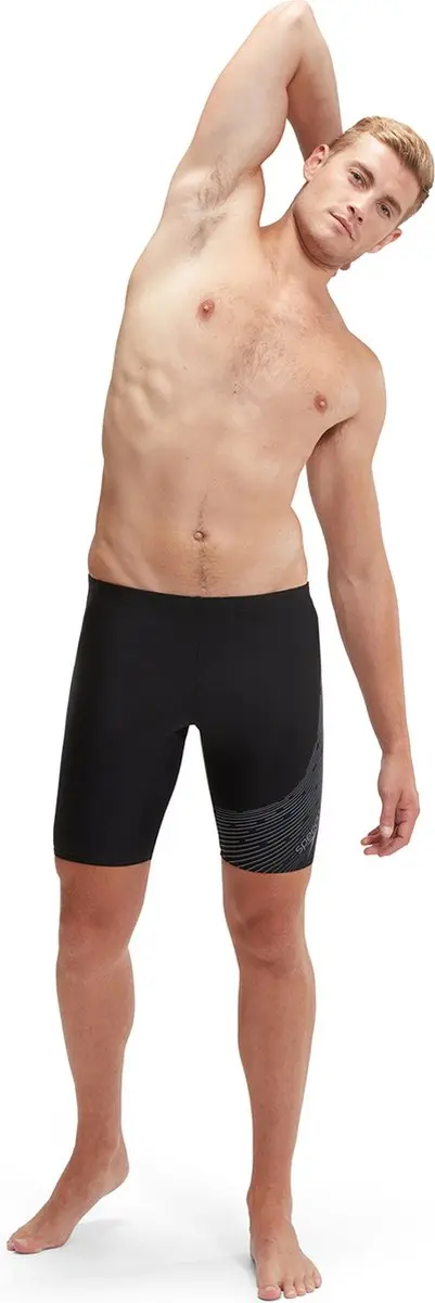 Speedo Medley Logo Jammer Heren Sportzwembroek - XL - Zwart/Grijs - afbeelding 5 van 6