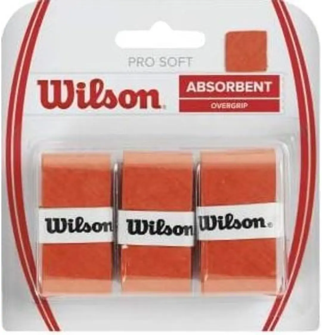 Wilson Pro Soft Tennis/Padel Overgrip 3 Stuks - Bruin/Oranje