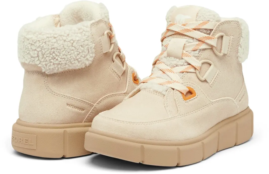 Sorel Explorer III NW Lace WP Dames Snowboots - Honey White/Sea Salt - afbeelding 2 van 6